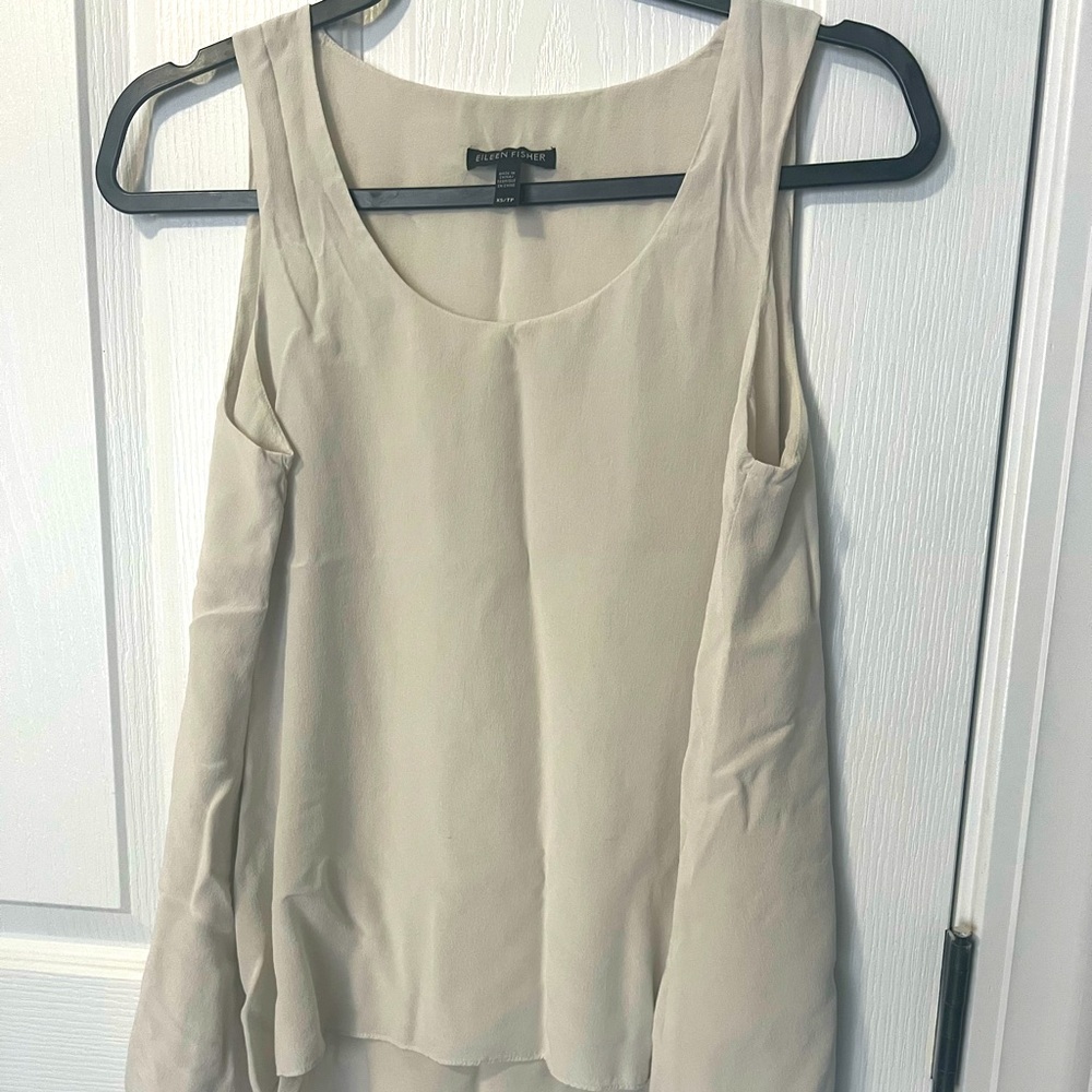 Eileen Fisher sheer tank blouse